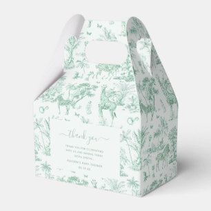 Süße Safari Toile de Jouy   Mint Geschenk für Baby Geschenkschachtel