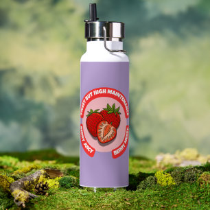 Süße saftige Erdbeeren Sommer Frucht Wasserflasche Trinkflasche