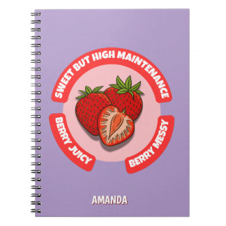 Süße saftige Erdbeeren Sommer Obst Design Notizblock