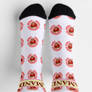 Süße saftige Erdbeeren Sommerfrüchte Socken