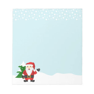 Süße Santa Claus Illustration Weihnachten Notizblock