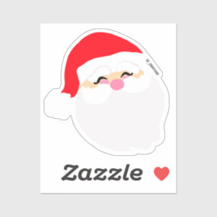 Süsse Santa Clause Gesicht Aufkleber