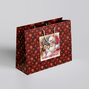 Süße Santa und Rudolph klassische Weihnachts-Gesch Große Geschenktüte