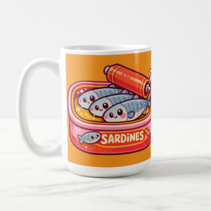 Süße Sardinen können rosa orange sein Kaffeetasse