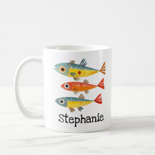 Süße Sardinen personalisierter Name Kaffeetasse