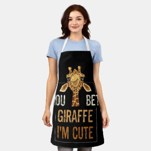 Süße sarkastische Giraffe Tierliebhaber klar doch  Schürze