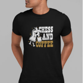 Süße Schach- und Kaffee-Schachliebhaber-Ritter-Kun T-Shirt