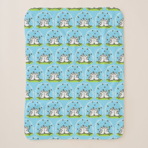 Süße Schaf-Freunde und Schmetterlinge Cartoon  Sherpadecke