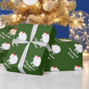 Süße Schaf-Weihnachtstier-Verpackungspapierrollen Geschenkpapier