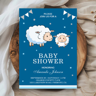 Süße Schäfchen-Baby-Party Einladung