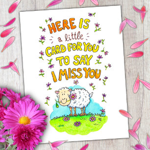 Süße Schafe Valentinstag Postkarte