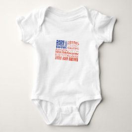 Süße Schatz kleiner Bruder Amerikanische FLAGGE Baby Strampler