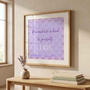 Süße Schicke Pastell-Lavendel-Motivation Poster