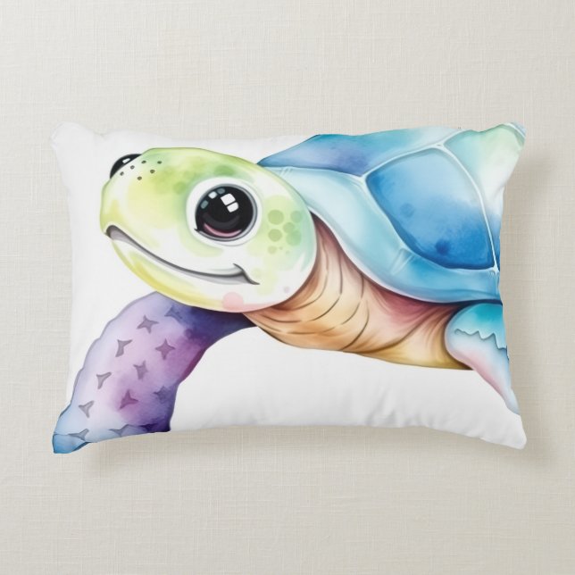 Süße Schildkröte Dekokissen (Vorderseite)