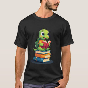 Süße Schildkröte liest Bücher (1) T-Shirt
