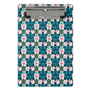 Süße Schildkröte und florales nahtloses Muster Not Mini Klemmbrett