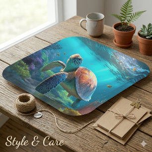 Süße Schildkröten-Bild-Platz-Papierpartyplatten Pappteller