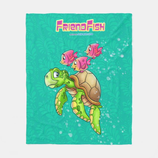 Süße Schildkröten-Decke Fleecedecke (Vorderseite)