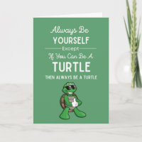 Süße Schildkrötenkarten Lustiger Humor Tier Reptil