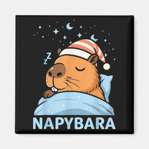 Süße schlafende Capybara lustige Napybara Pyjama  Magnet