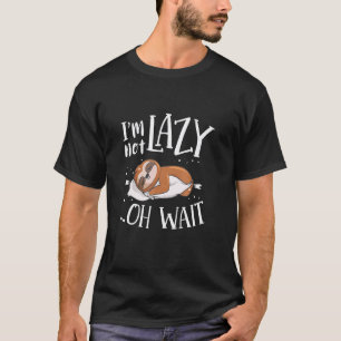 Süße schlafende Faultier-Grafik Frauen Männer Kind T-Shirt