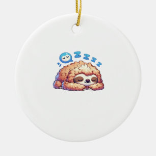 Süße schlafende Faultier-Nickerchen Zzz Lustiges f Keramik Ornament