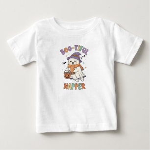 Süße schlafende Halloween-Hexe, Schläfer-Geist Baby T-shirt