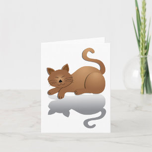 Süße schlafende Katze Karte