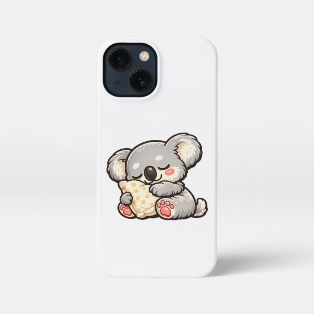 Süße schlafende Koala mit Kissen iPhone 13 Mini Hülle (Rückseite)