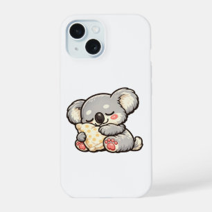 Süße schlafende Koala mit Kissen iPhone 15 Hülle