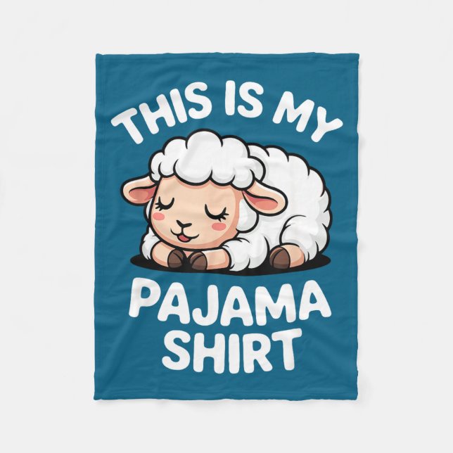 Süße Schlafschaf-Pyjamas für Kinder  Fleecedecke (Vorderseite)