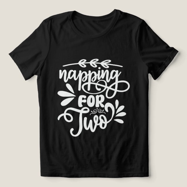 Süße schlummernde Zwei-Wort-Kunst werdende Mutter Tri-Blend Shirt (Design Vorderseite)