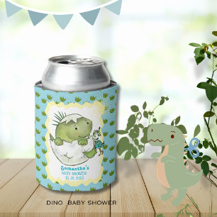Süße schlüpfende Dino-Baby-Shower-Dosenkühler  Dosenkühler