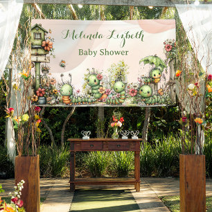 Süße Schmetterlingsgarten-Baby-Party Banner