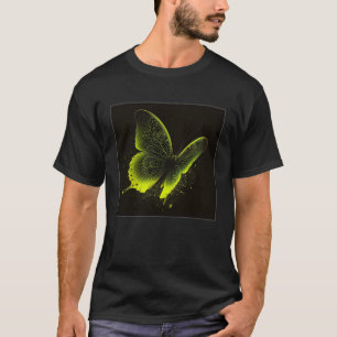 Süße Schmetterlingsillustration Limettengrün Gorge T-Shirt