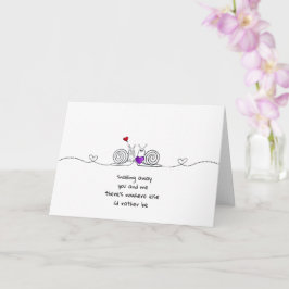Süße Schnecken-Liebeskarte - "Du und Ich" Romantis Karte