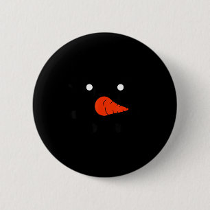 Süße Schneefrau Schneemann Gesicht Weihnachten pas Button