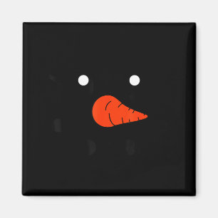 Süße Schneefrau Schneemann Gesicht Weihnachten pas Magnet