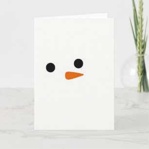 Süße Schneemann-Weihnachtskarte Karte