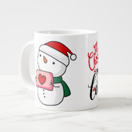 Süße Schneemann-Weihnachtstasse Jumbo-Tasse