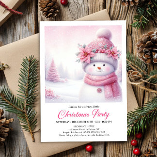 Süße Schneewald-Kinder-Weihnachtseinladung zum Aus Einladung