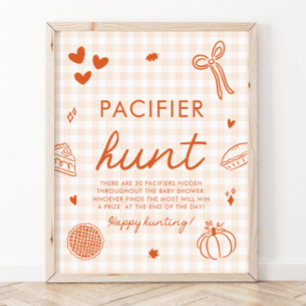 Süße Schnuller-Suche Baby Shower Spiel für den Her Poster