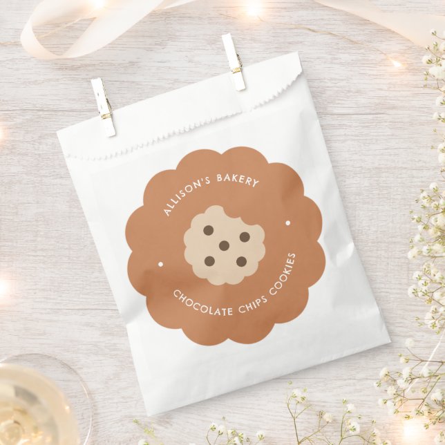 Süße Schokoladen-Chips-Kekse-Homemade-Bäckerei Geschenktütchen (Ausgeschnitten)