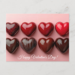 Süße Schokoladen Pralinen Valentinstag Postkarte