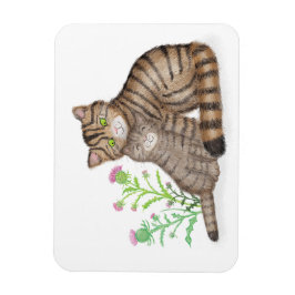Süße schottische Wildkatze und Kätzchen-Magnet Magnet