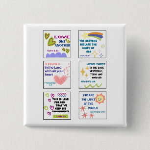 Süße Schrift Kinder Gedächtnis Bibelvers Button