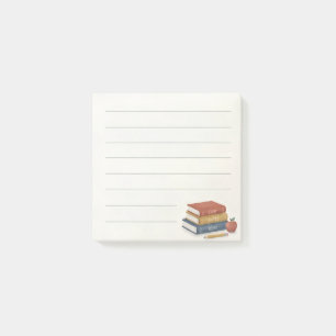 Süße Schulbücher Haftnotizen Post-it Klebezettel