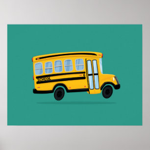 Süße Schulbus-Kunst Poster