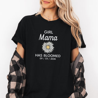 Süße Schwarz-Weiß-Foto von Mama eines Mädchens mit Tri-Blend Shirt
