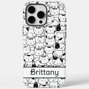 Süße Schwarz-Weiß-Katzen iPhone 16 Pro Max Hülle